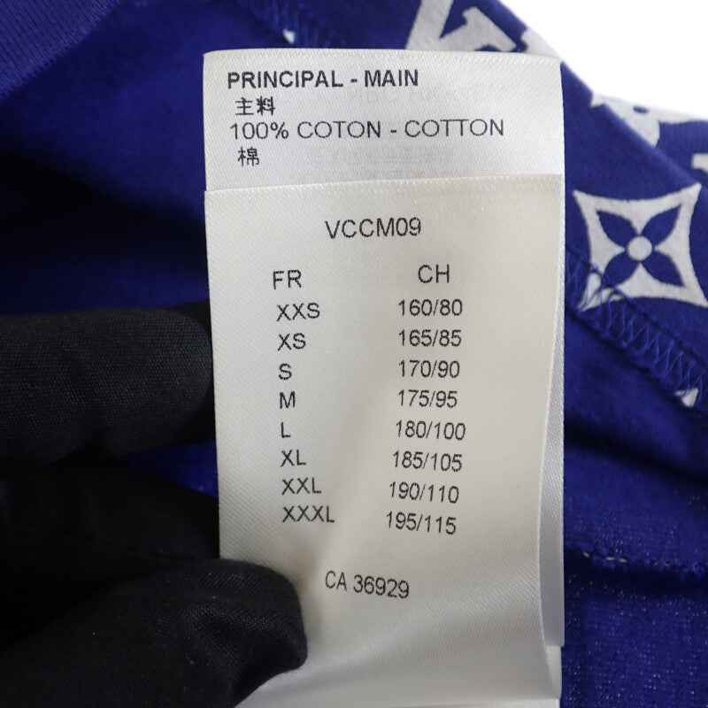 ルイヴィトン LOUIS VUITTON LVSEモノグラム グラディエント M 1AA51Q 半袖Tシャツ コットン ブルーペトロール メンズ【中古】【Aランク】