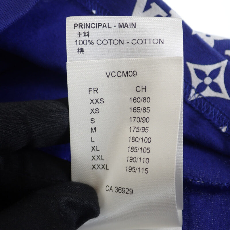 ルイヴィトン LOUIS VUITTON LVSEモノグラム グラディエント M 1AA51Q 半袖Tシャツ コットン ブルーペトロール メンズ【中古】【Aランク】