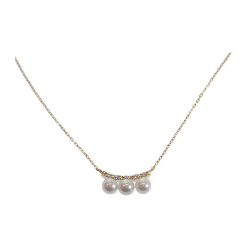 ヴァンドーム VANDOME パール AGVN650140PA ネックレス K18イエローゴールド ダイヤモンド アコヤパール レディース【中古】【Aランク】