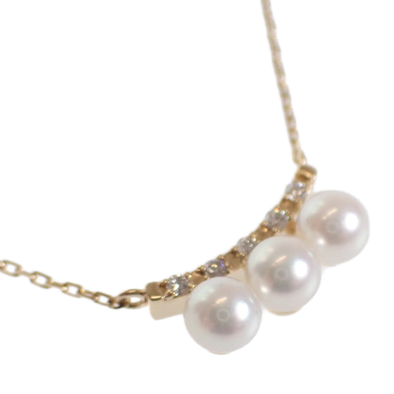 ヴァンドーム VANDOME AGVN650140PA ネックレス K18イエローゴールド ダイヤモンド アコヤパール レディース【中古】【Aランク】