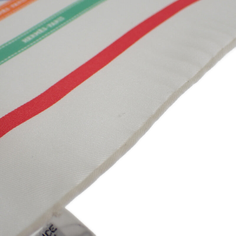 エルメス HERMES ポワントゥポワントュ カレ POINTU VINTAGE BOLDUC スカーフ シルク ホワイト マルチカラー レディース【中古】【ABランク】