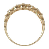 【中古】 デザインジュエリー フラワー リング K18イエローゴールド 14号 ダイヤモンド レディース【Aランク】