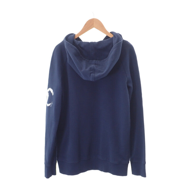 シャネル CHANEL ペイントロゴ 2013年クリスマス 顧客限定ノベルティ M C63122K06167AY977 パーカー コットン ネイビー メンズ レディース【中古】【ABランク】