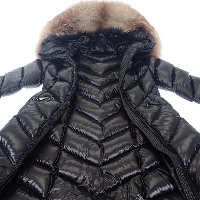 モンクレール MONCLER FULMARUS ロング I20931C00038_C0065 ダウンジャケット ナイロン フォックスファー ブラック 00 レディース【中古】【Aランク】