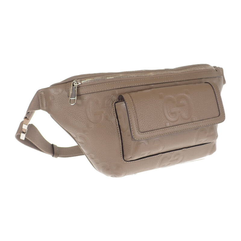 グッチ GUCCI ジャンボGGベルトバッグ 645093 ボディバッグ レザー ブラウン メンズ【中古】【Aランク】