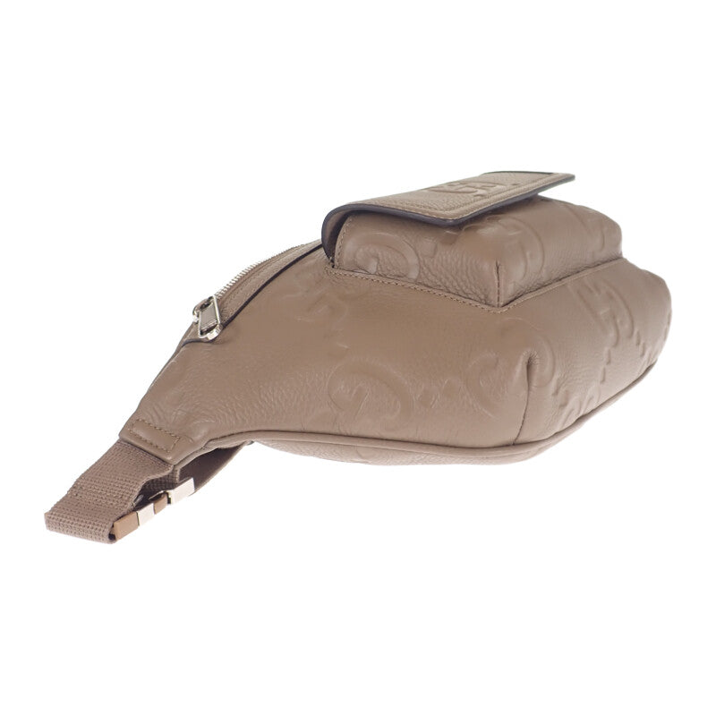 グッチ GUCCI ジャンボGGベルトバッグ 645093 ボディバッグ レザー ブラウン メンズ【中古】【Aランク】