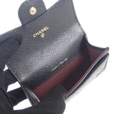 シャネル CHANEL クラシックフラップ AP0214_Y01864_C3906 カードケース キャビアスキン ブラック ゴールド金具 レディース【中古】【Sランク】