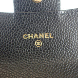 シャネル CHANEL クラシックフラップ AP0214_Y01864_C3906 カードケース キャビアスキン ブラック ゴールド金具 レディース【中古】【Sランク】