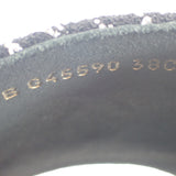 シャネル CHANEL エスパドリーユ ミュール G45590_B15919_NV733 サンダル ラムスキン ツイード ブラック #38C レディース【中古】【Sランク】