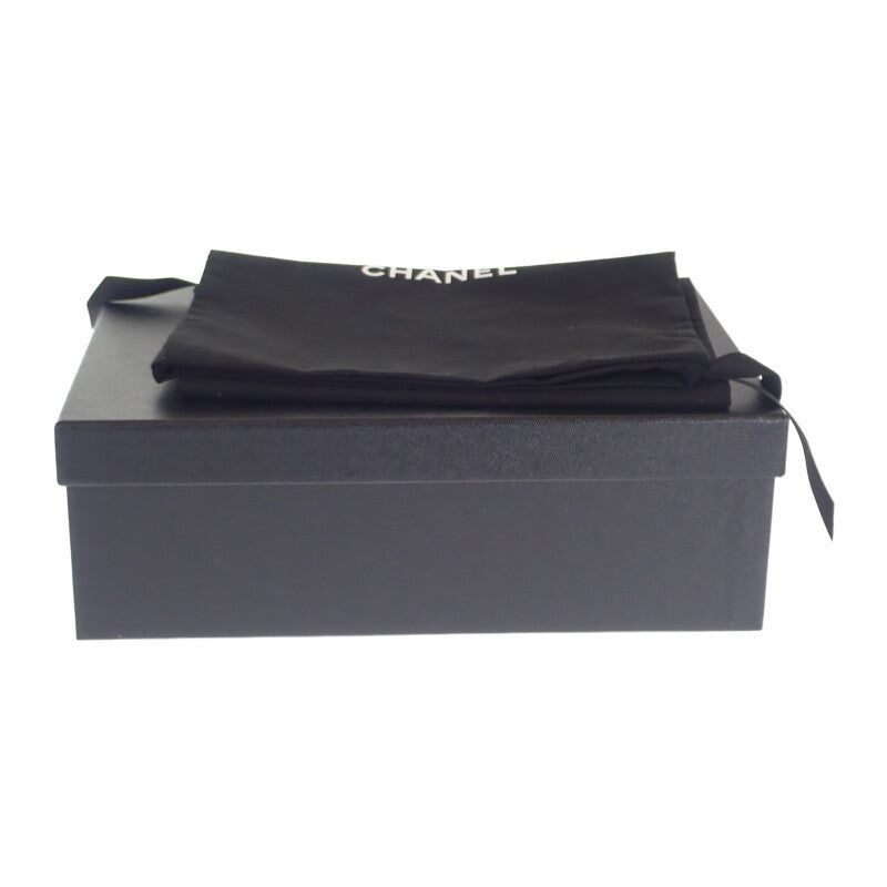 シャネル CHANEL エスパドリーユ ミュール G45590_B15919_NV733 サンダル ラムスキン ツイード ブラック #38C レディース【中古】【Sランク】