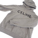セリーヌ CELINE ルーズフーディー S 2Y321670Q.09GB パーカー コットン グレー メンズ【中古】【ABランク】