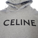 セリーヌ CELINE ルーズフーディー S 2Y321670Q.09GB パーカー コットン グレー メンズ【中古】【ABランク】