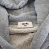 セリーヌ CELINE ルーズフーディー S 2Y321670Q.09GB パーカー コットン グレー メンズ【中古】【ABランク】