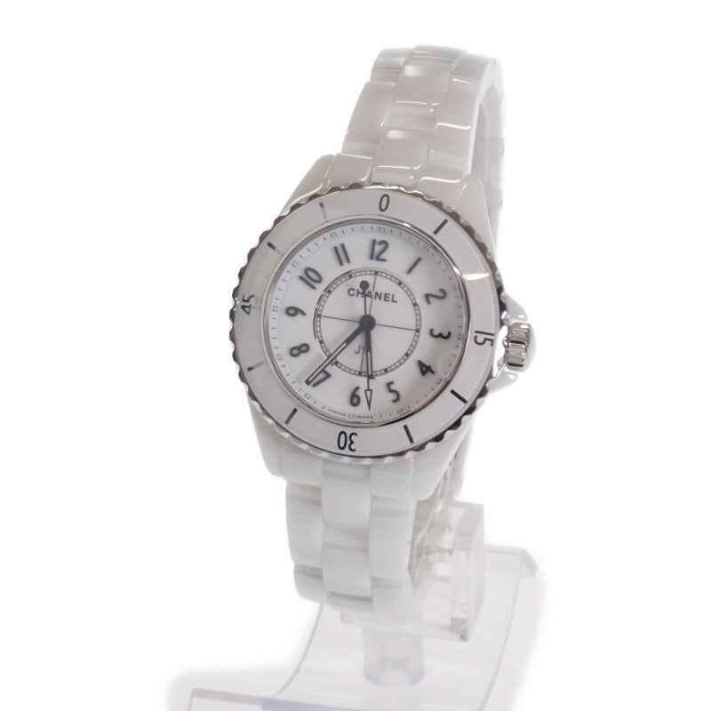 【並行輸入品】シャネル CHANEL J12 H5698 腕時計 ステンレススチール セラミック クオーツ ホワイト文字盤 レディース【中古】【Aランク】