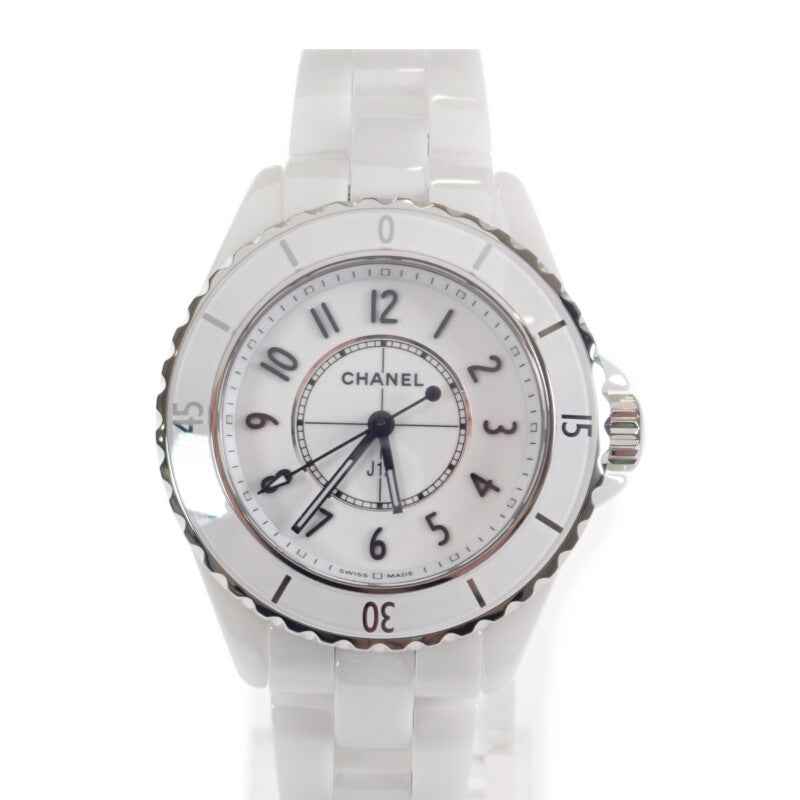 【並行輸入品】シャネル CHANEL J12 H5698 腕時計 ステンレススチール セラミック クオーツ ホワイト文字盤 レディース【中古】【Aランク】