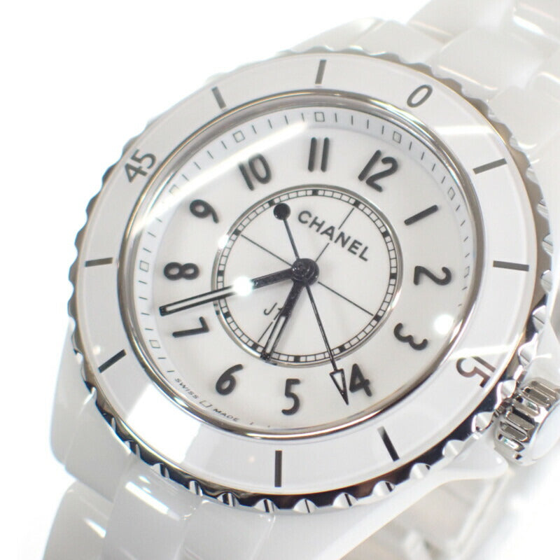 CHANEL J12 H5698 Watch Stainless Steel Ceramic White Quartz White Dial Women's