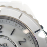 【並行輸入品】シャネル CHANEL J12 H5698 腕時計 ステンレススチール セラミック クオーツ ホワイト文字盤 レディース【中古】【Aランク】
