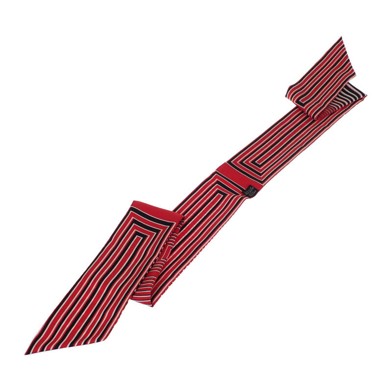 エルメス HERMES H・オ・ギャロップ マキシツイリー スカーフ シルク レッド ブラック レディース【中古】【Aランク】