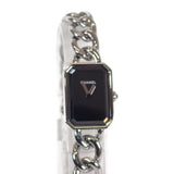 シャネル CHANEL プルミエール H3248 腕時計 ステンレススチール クオーツ ブラック文字盤 レディース【中古】【ABランク】