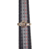 【中古】 フラワー クローバー デザイン ジュエリー リング K18イエローゴールド 12号 レディース【Aランク】
