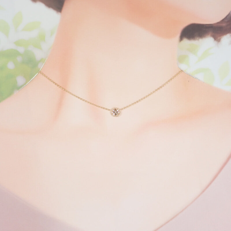 ディオール Dior ローズデヴァン JRDV95137 ネックレス K18イエローゴールド ダイヤモンド レディース メンズ【中古】【Aランク】