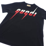 グッチ GUCCI ブレードプリント S 565806_XJAZY_1141 半袖Tシャツ コットン ブラック メンズ【中古】【Aランク】