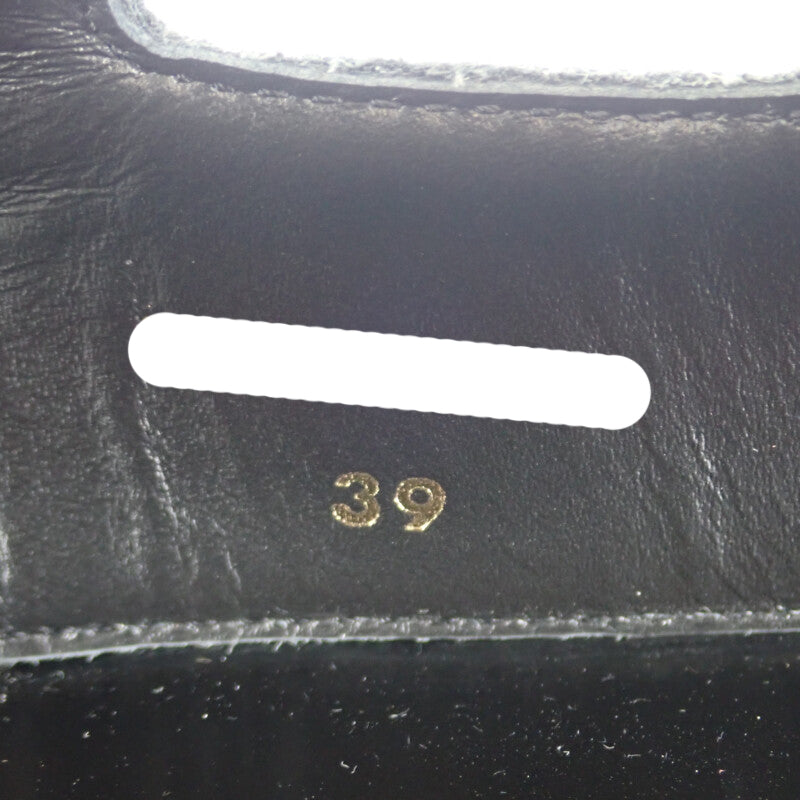 Celine 思琳 LEO 魔鬼氈涼鞋 345663338C.38NO 小牛皮 黑色 39 號 女款【中古】【S級】