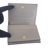 グッチ GUCCI GGマトラッセ ウォレット 723786_UM8IG カードケース キルティングレザー グレー ゴールド金具 レディース【中古】【SAランク】