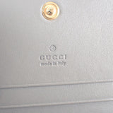 グッチ GUCCI GGマトラッセ ウォレット 723786_UM8IG カードケース キルティングレザー グレー ゴールド金具 レディース【中古】【SAランク】