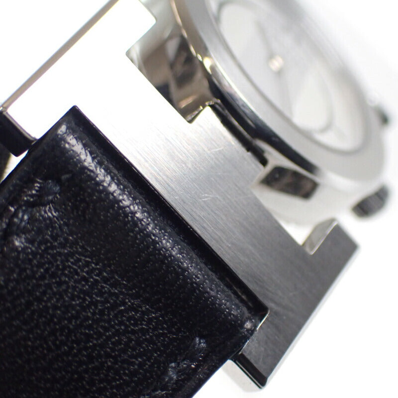 エルメス HERMES パプリカ PA1.210 腕時計 ステンレススチール レザー クオーツ シルバー文字盤 レディース【中古】【ABランク】