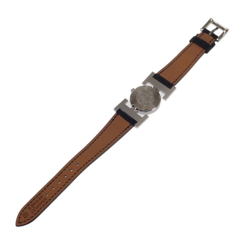 エルメス HERMES パプリカ PA1.210 腕時計 ステンレススチール レザー クオーツ シルバー文字盤 レディース【中古】【ABランク】