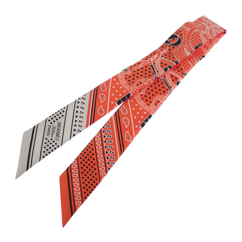 エルメス HERMES ツイリー Eperon d'Or Bandana エプロン・ドール・バンダナ H062978S_05 スカーフ シルク ヴァーミリオン グリペルル レディース【中古】【Sランク】