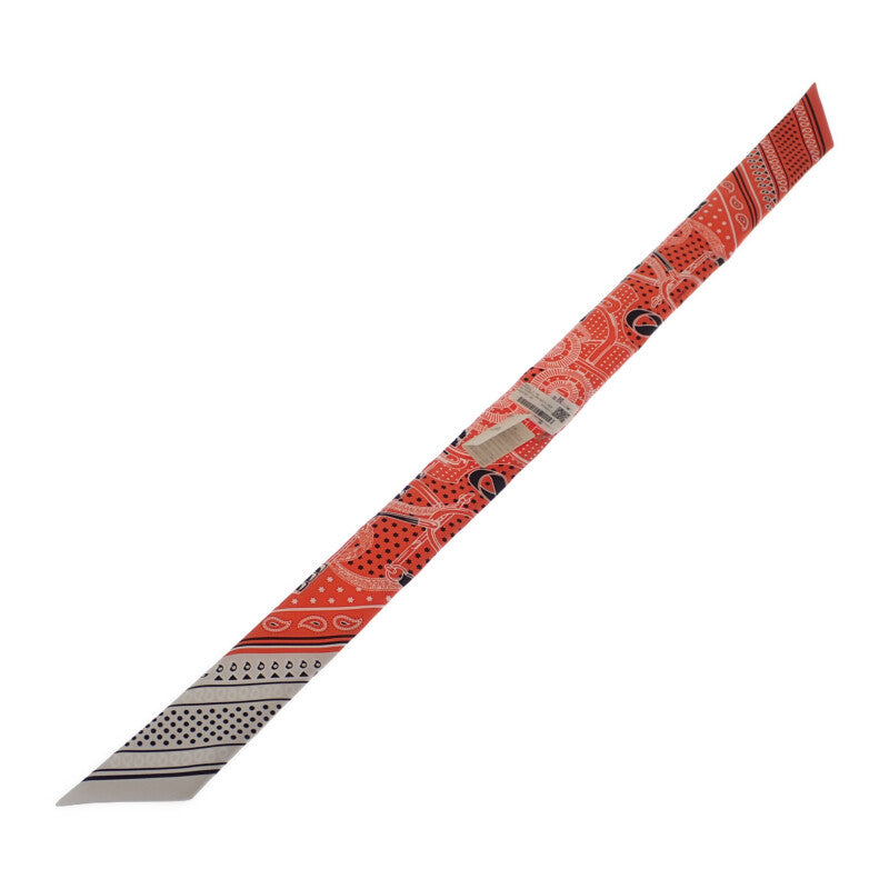 愛馬仕 HERMES Twilly Eperon d'Or Bandana 黃金馬鐙腰帶 H062978S_05 絲巾 絲綢 朱紅色 珍珠灰 女士【中古】【S級】