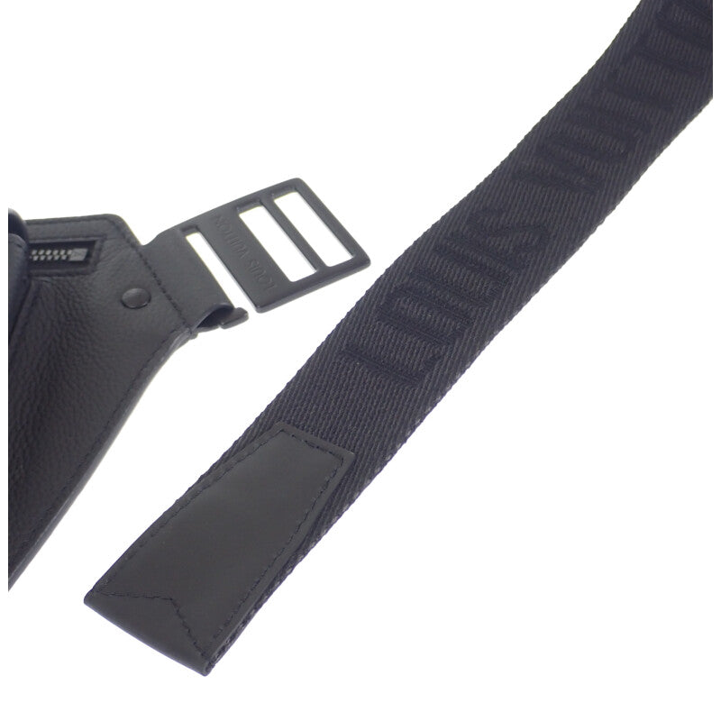 ルイヴィトン LOUIS VUITTON テイクオフ・スリング M57081 ボディバッグ グレインカーフレザー ブラック メンズ【中古】【Aランク】