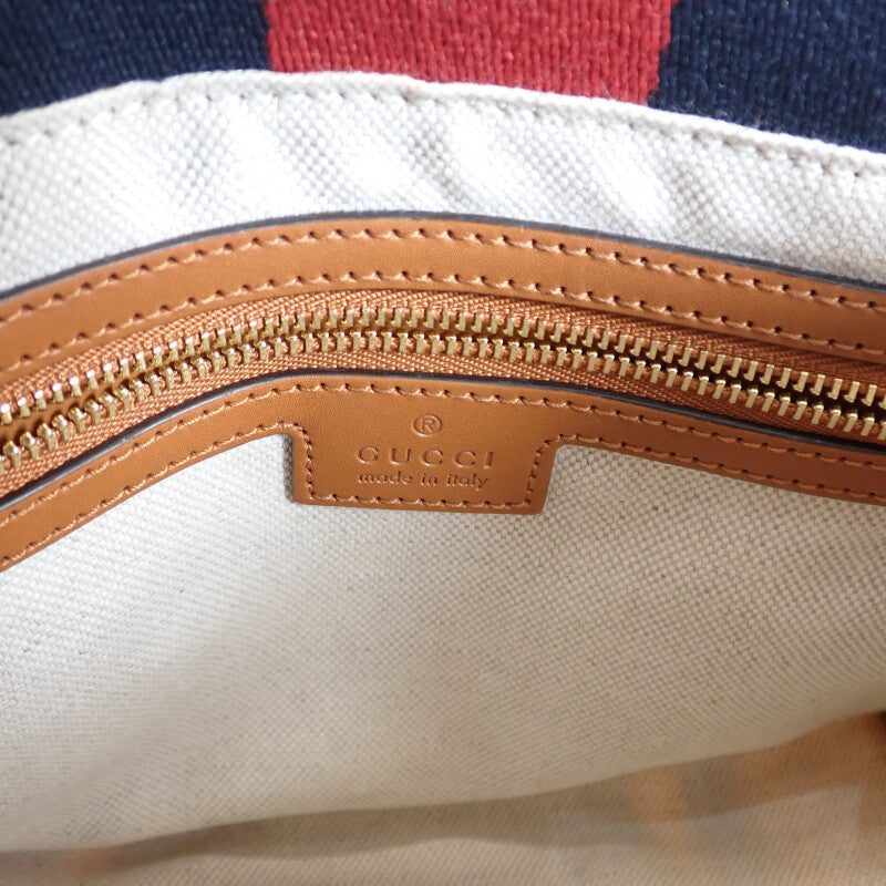 グッチ GUCCI インターロッキングG ミニトートバッグ 727735 2WAYバッグ ショルダーバッグ キャンバス レザー アイボリー ゴールド金具 レディース【中古】【Aランク】