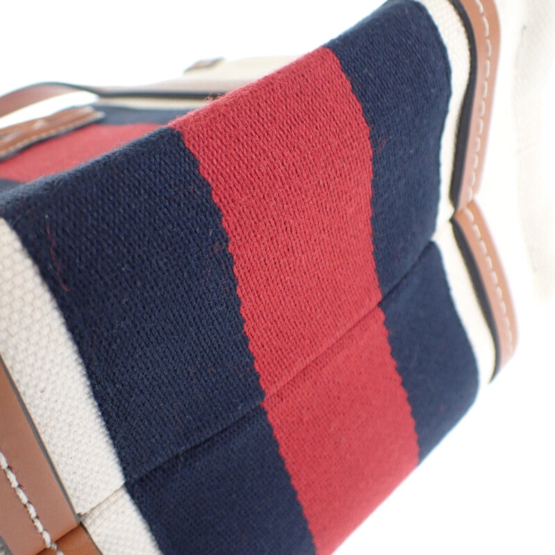 グッチ GUCCI インターロッキングG ミニトートバッグ 727735 2WAYバッグ ショルダーバッグ キャンバス レザー アイボリー ゴールド金具 レディース【中古】【Aランク】