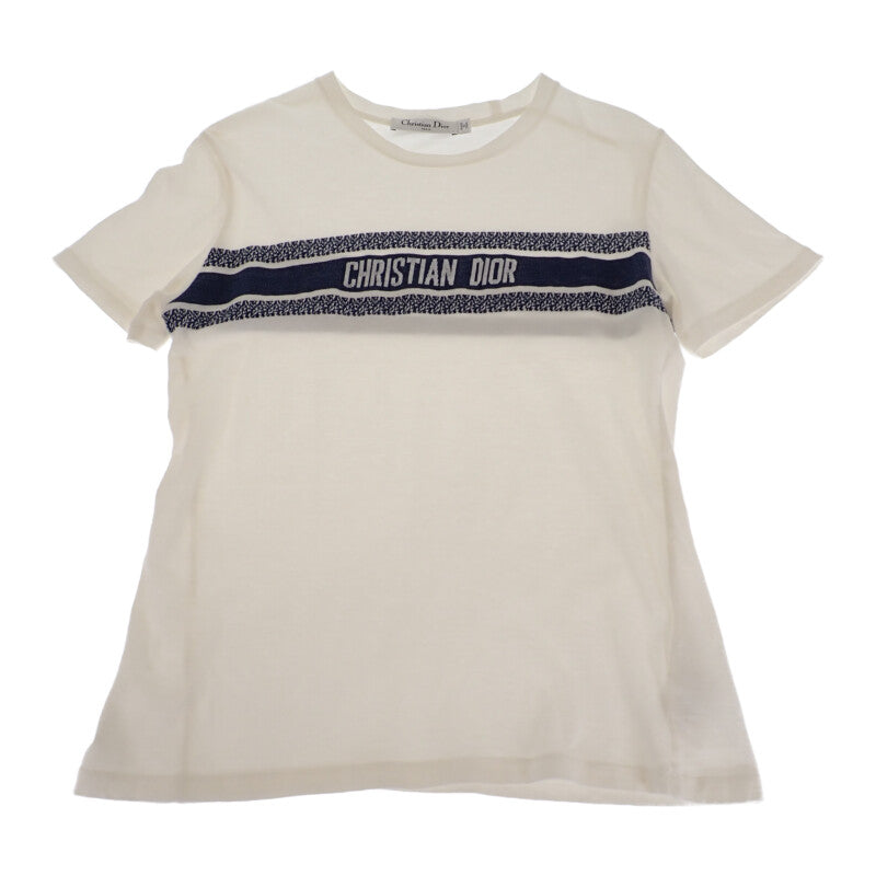 ディオール Dior ロゴ S 143T04A4043_X0200 半袖Tシャツ コットン ホワイト メンズ レディース【中古】【ABランク】