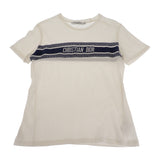 ディオール Dior ロゴ S 143T04A4043_X0200 半袖Tシャツ コットン ホワイト メンズ レディース【中古】【ABランク】