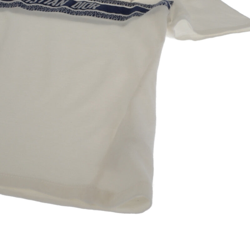 ディオール Dior ロゴ S 143T04A4043_X0200 半袖Tシャツ コットン ホワイト メンズ レディース【中古】【ABランク】