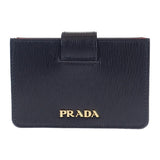プラダ PRADA アコーディオンバイカラー 1MC211 カードケース ヴィッテロムーブレザー ブラック レッド レディース【中古】【Aランク】