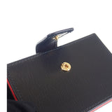 プラダ PRADA アコーディオンバイカラー 1MC211 カードケース ヴィッテロムーブレザー ブラック レッド レディース【中古】【Aランク】