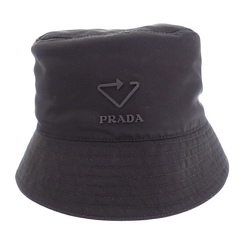 プラダ PRADA Re-Nylon バケットハット L 2HC137_2DRT_F0002 ハット ナイロン ブラック メンズ レディース【中古】【Aランク】