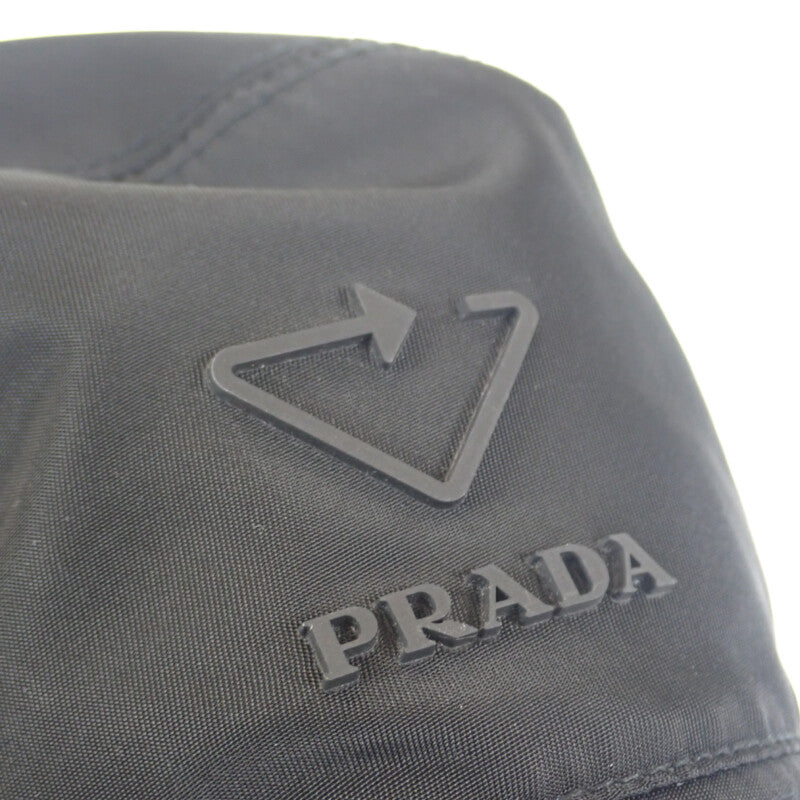 プラダ PRADA Re-Nylon バケット L 2HC137_2DRT_F0002 ハット ナイロン ブラック メンズ レディース【中古】【Aランク】