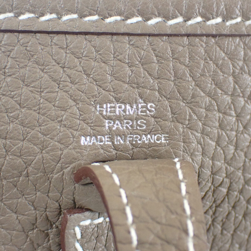 エルメス HERMES エヴリン TPM ショルダーバッグ トリヨンクレマンス エトゥープ ブルーインディゴ シルバー金具 レディース【中古】【Aランク】