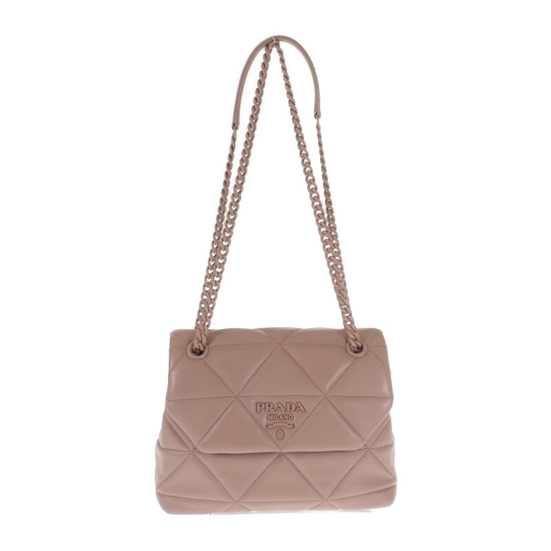 PRADA PRADA Spectrum Small 1BD233 肩背包 納帕皮革 粉米色 女款【二手】【AB級】