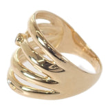 【中古】 デザイン ジュエリー リング K18イエローゴールド 12号 ダイヤモンド レディース メンズ【Aランク】