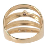 【中古】 デザイン ジュエリー リング K18イエローゴールド 12号 ダイヤモンド レディース メンズ【Aランク】