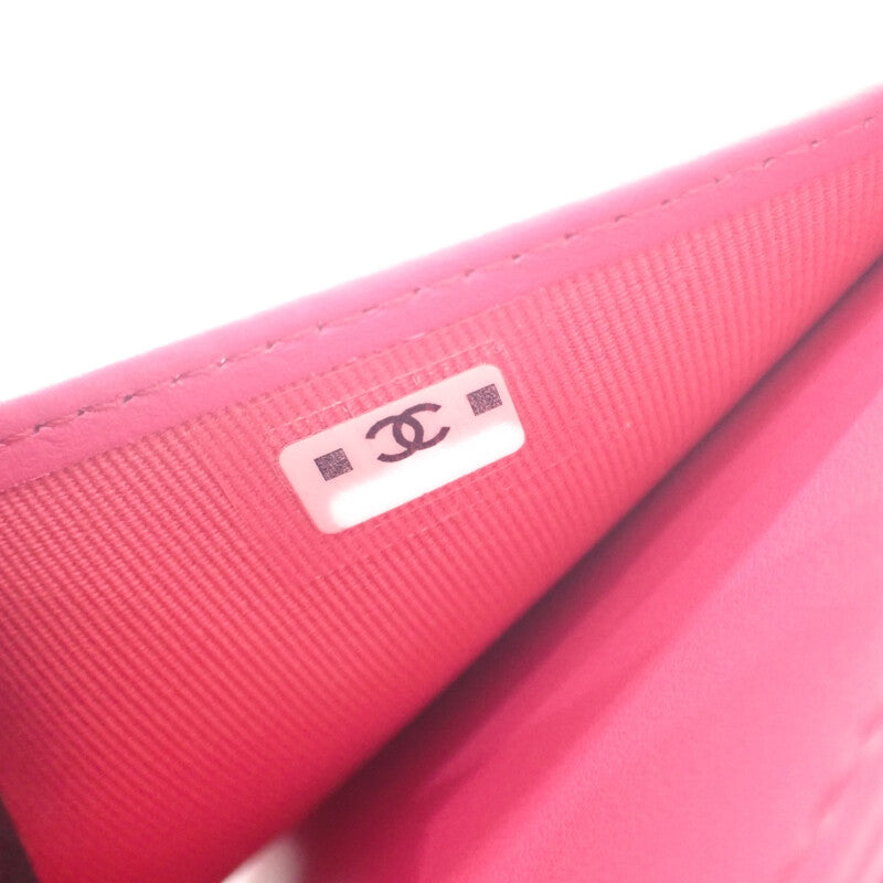 シャネル CHANEL クラシックフラップウォレット AP0231 二つ折り財布 キャビアスキン フューシャピンク レディース【中古】【Aランク】