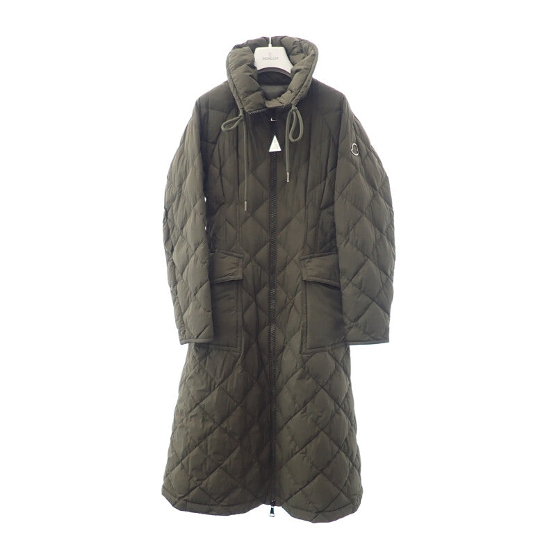 【Aランク】モンクレール MONCLER CAPRIER キルティング ロングダウンコート アウター G20931C00032 ダウンジャケット  ナイロン アーミーグリーン #1 レディース【ISEYA】