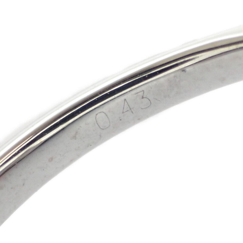 【中古】 デザイン ジュエリー リーフ リング K18ホワイトゴールド ブルー 14号 サファイヤ レディース【Aランク】